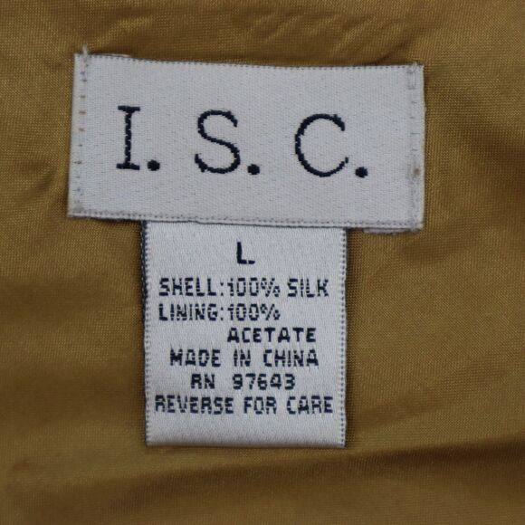 ISC Shirt Womens L Gold Sequin Sleeveless Scoop Neck Side Zip Casual Top - Picture 2 of 14